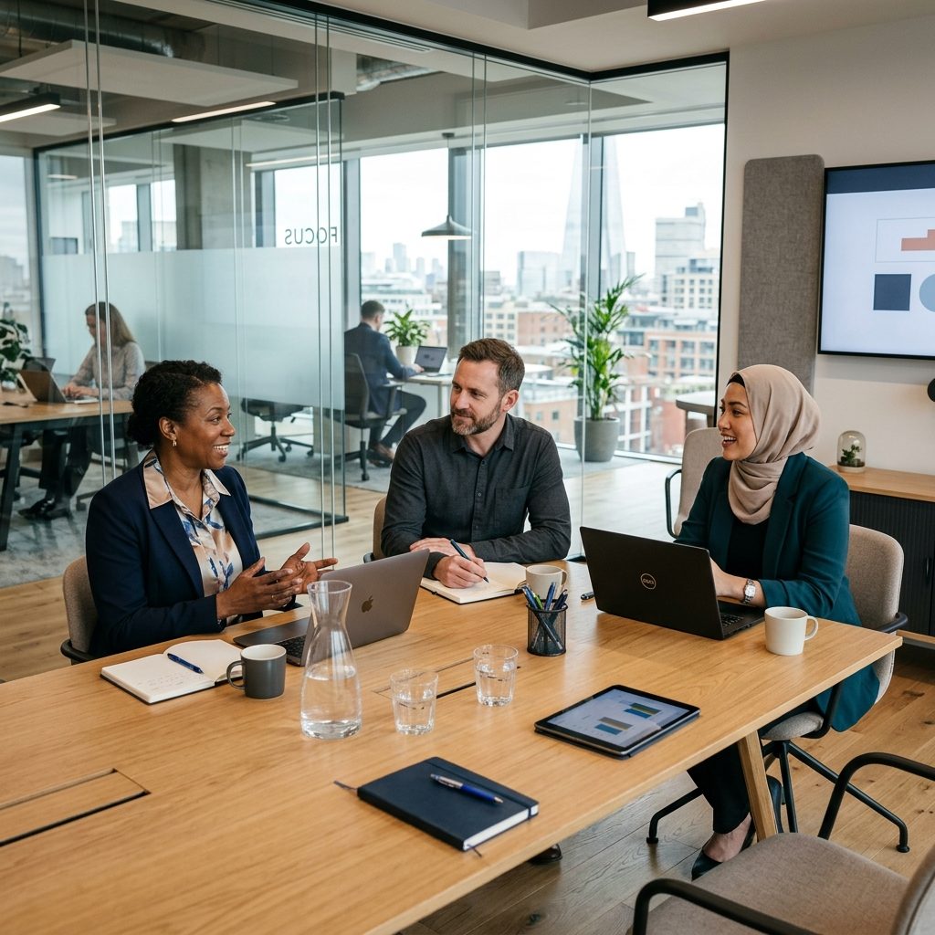 Business owners in a meeting