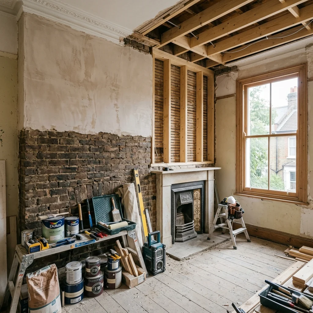 Victorian house mid-renovation